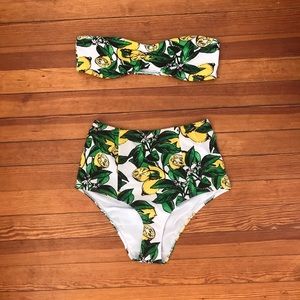 American apparel lemon print bikini